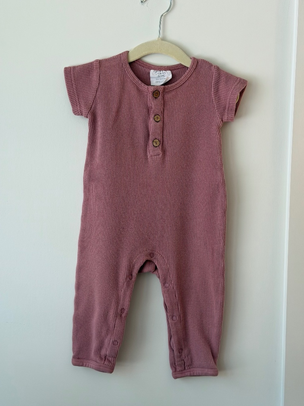 Waffle Romper with buttons